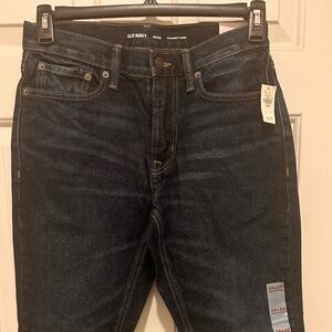 Old Navy Men's Dark Blue Straight Jeans